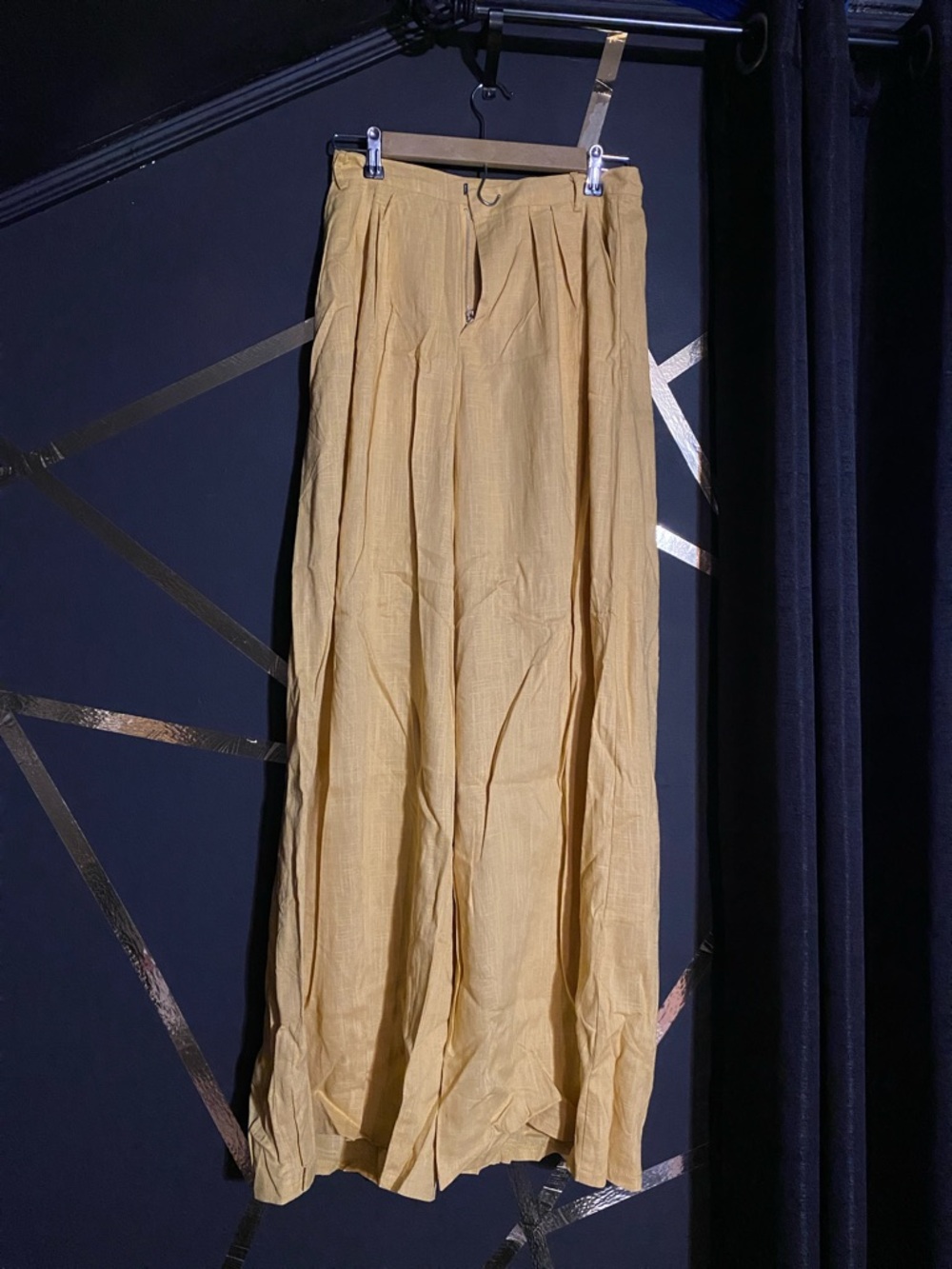Light Mustard Wide-Leg Men’s Pants